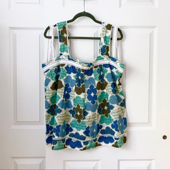 🔵 Mossimo [Target] • Floral Tie Tank Blouse - Picture 2 of 6